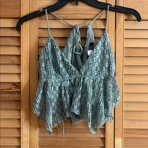 Elegant Green Lace Women’s Top
